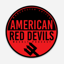 Load image into Gallery viewer, American Red Devil Weekly Podcast Logo Sticker