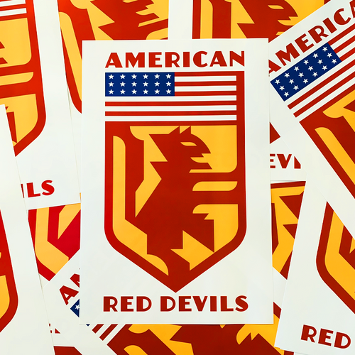 American Red Devils Badge Logo Poster Print